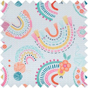 Knitting /crochet bag new Rainbow design by hobby gift