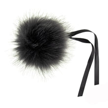 Load image into Gallery viewer, Detachable Faux fur pom pom grey  tipped
