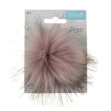 Load image into Gallery viewer, Detachable Faux fur pom pom mauve  tipped
