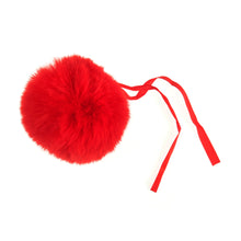 Load image into Gallery viewer, Detachable Faux fur pom pom red
