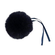 Load image into Gallery viewer, Detachable Faux fur pom pom navy blue
