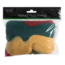 Load image into Gallery viewer, natural roving felting wool 50g assorted brights as2
